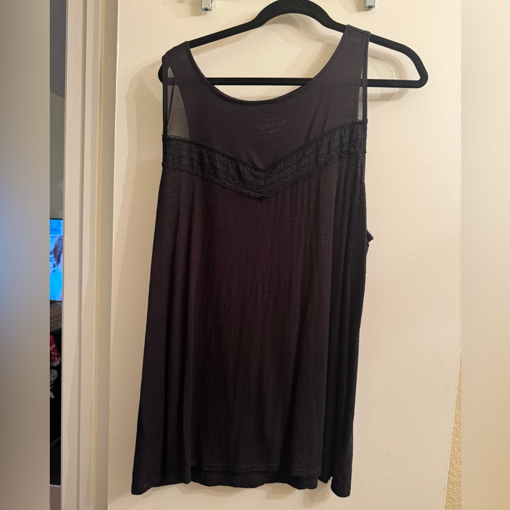 Black mesh torrid tank size 2